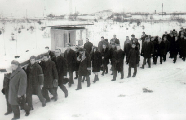 Похороны Н.М. Рубцова на Пошехонском кладбище 21 января 1971 года